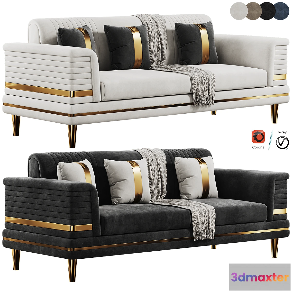 695140 - FH 7166 Sofa Set