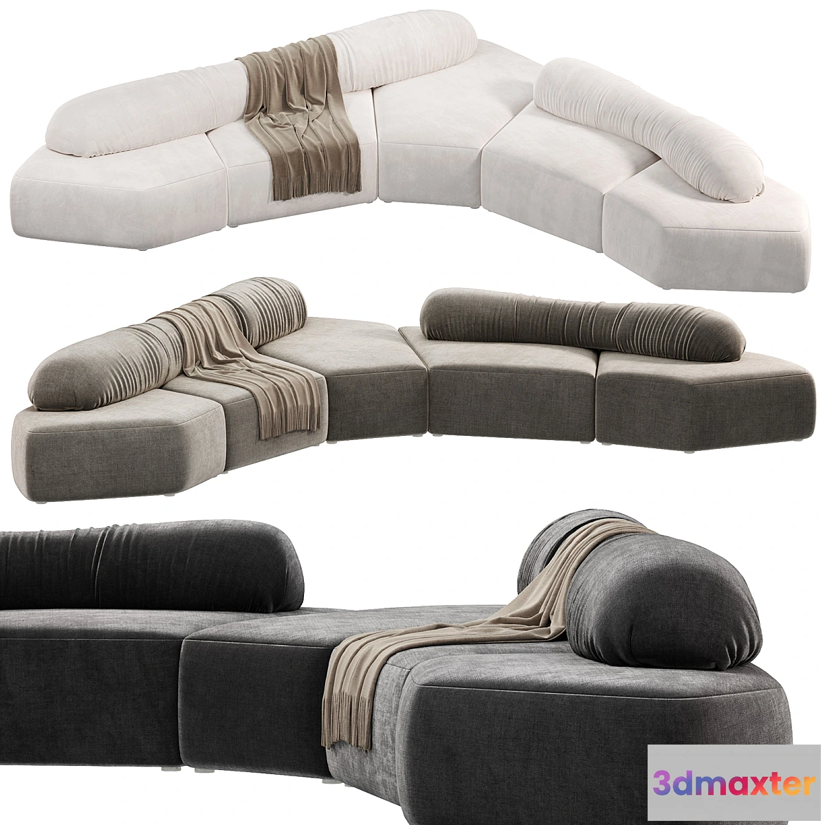 695162 - edra ON THE ROCKSSofa secional de tecido