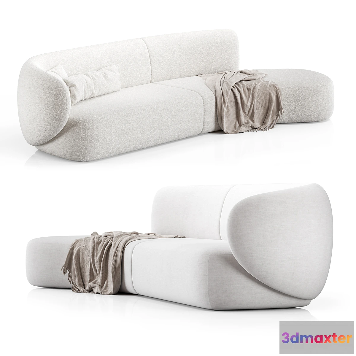 695420 - Swell Sofa 3 Seater Curved By Grado Design