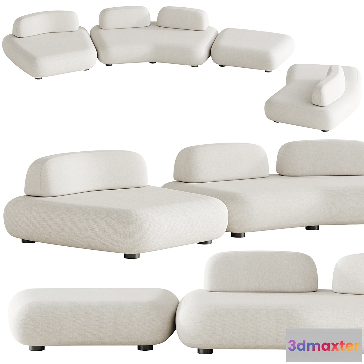 695866 - Art nova Curve sofa module 1