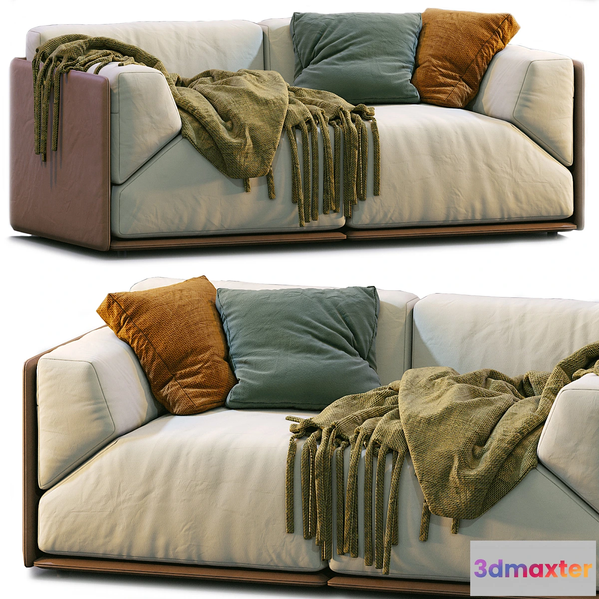 696042 - Meridiani Leather Sofa Bacon