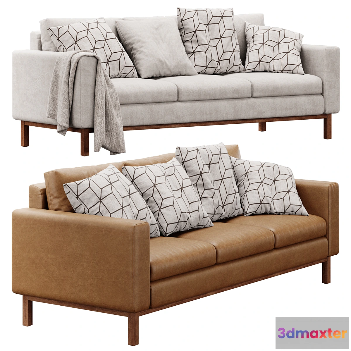 696150 - Clayton 2100mm square arm sofa by Joss & Main