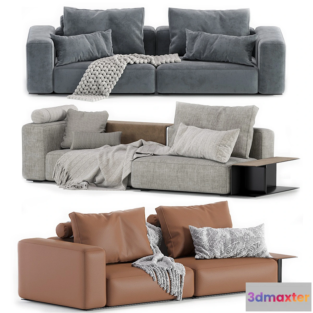 696232 - Westside Modular Sofa Poliform 2 Seat 3 Version