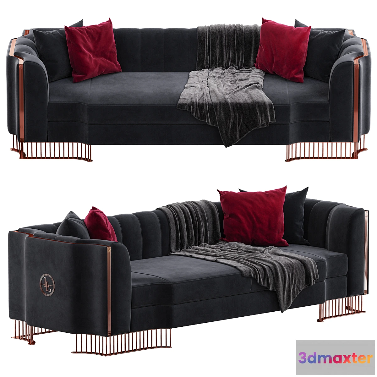 696310 - Oriana Sofa 3 Seater black