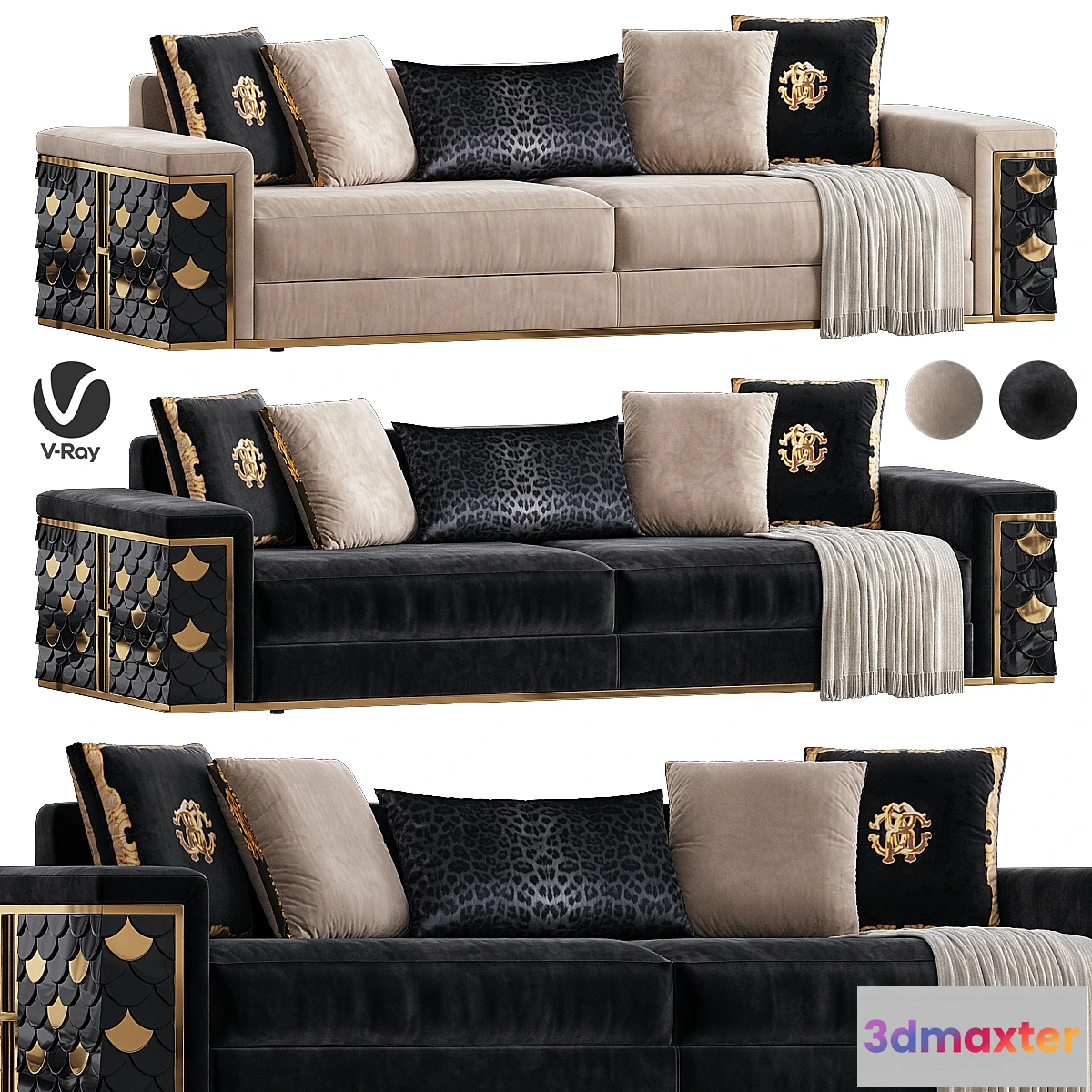 696432 - Prens metal sofa