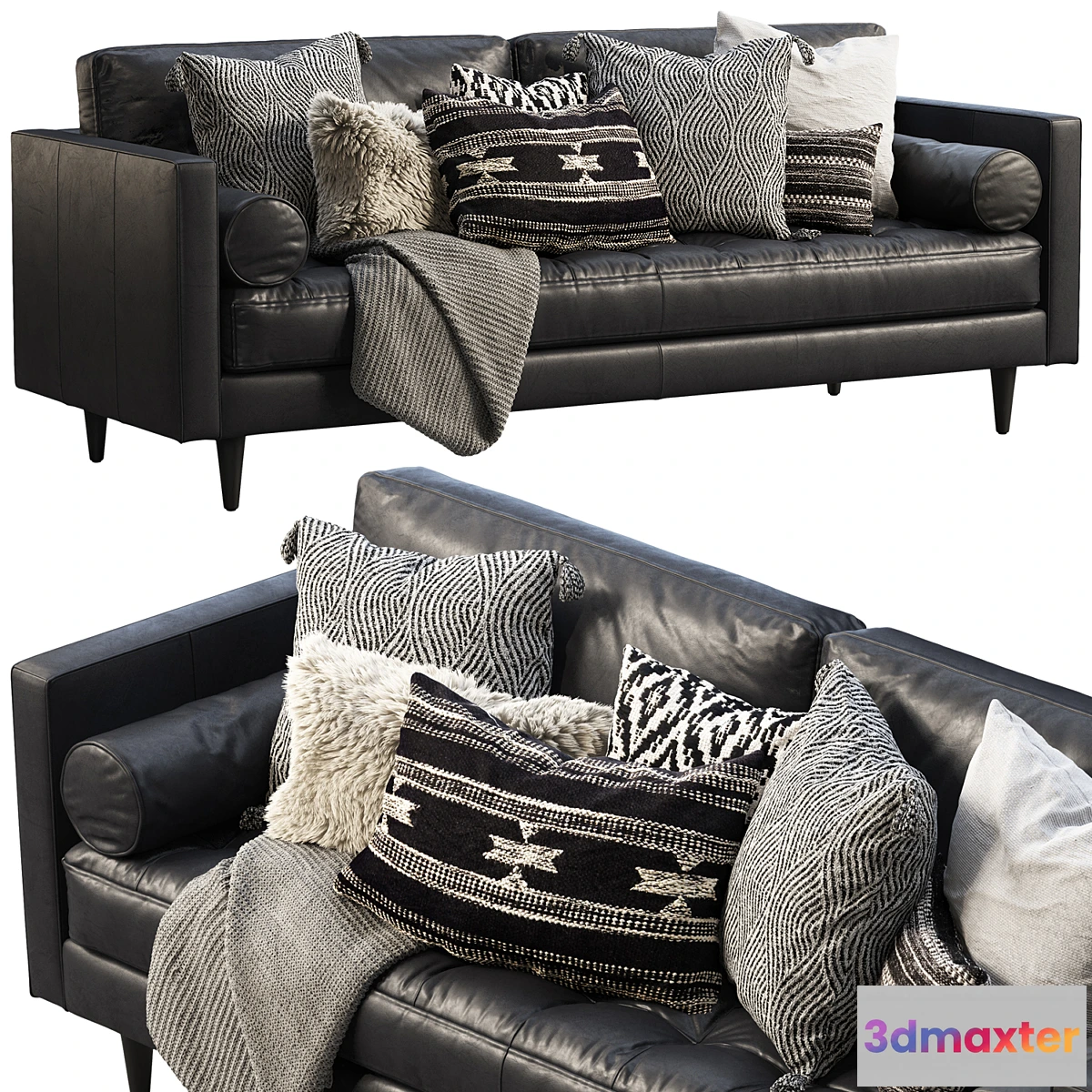 696494 - Joybird Briar Leather Sofa