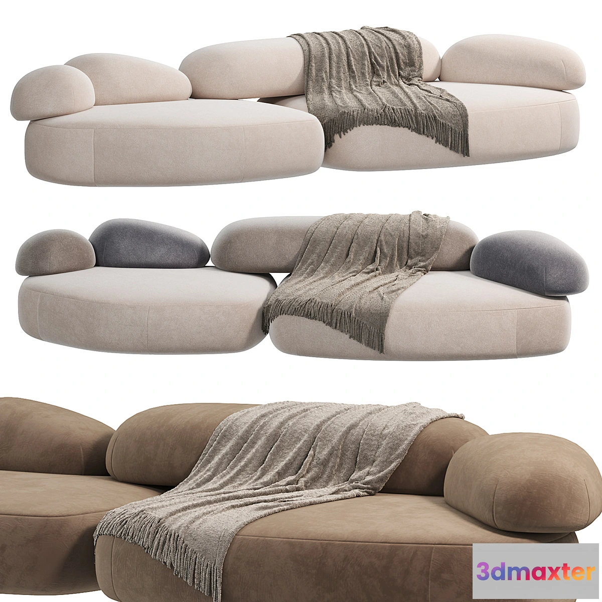 696502 - Moroso Pebble Rubble Sofa