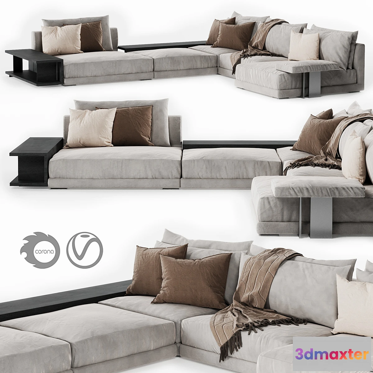 696594 - Rottnest L Shaped Modular Sectional Couch