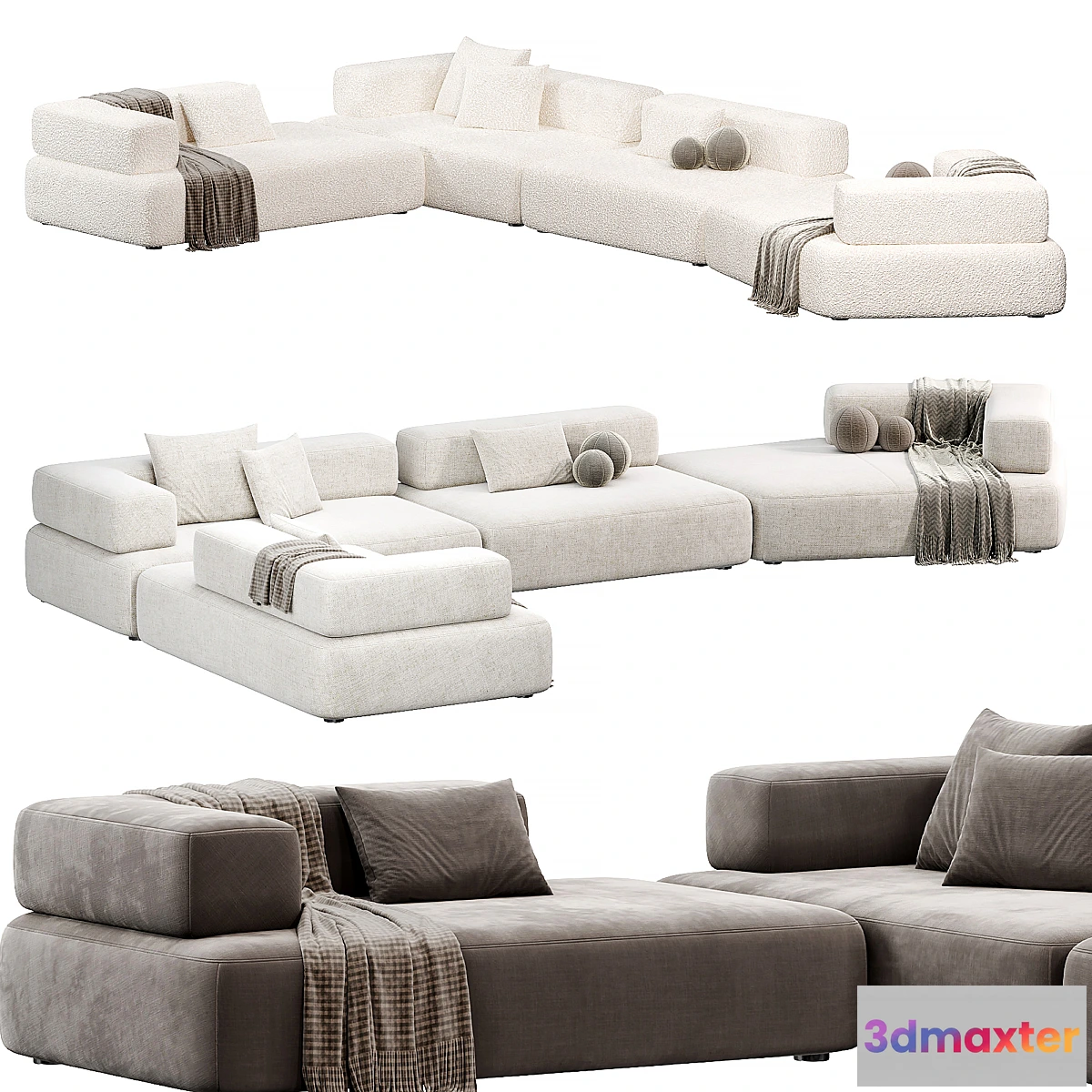 696760 - CHOLET Sectional Sofa 3 By HESSENTIA Cornelio Cappellini