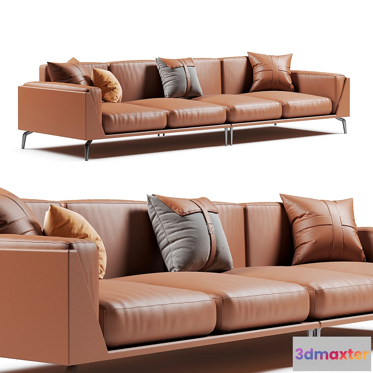 696878 - Francesca Neo-modern Genuine Leather Sofa
