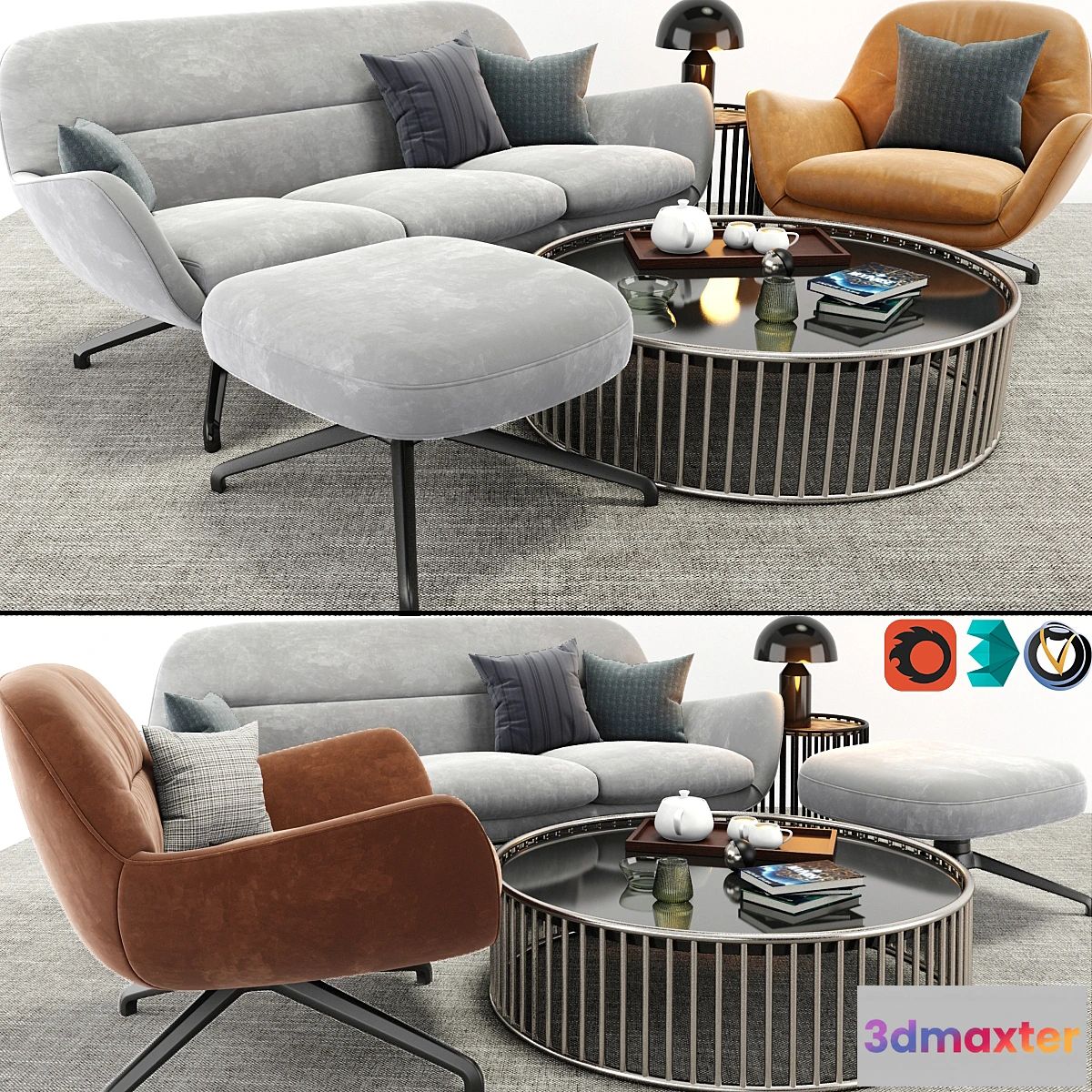 724462 - Minotti Jensen Arm Chair And Sofa Set - No.2