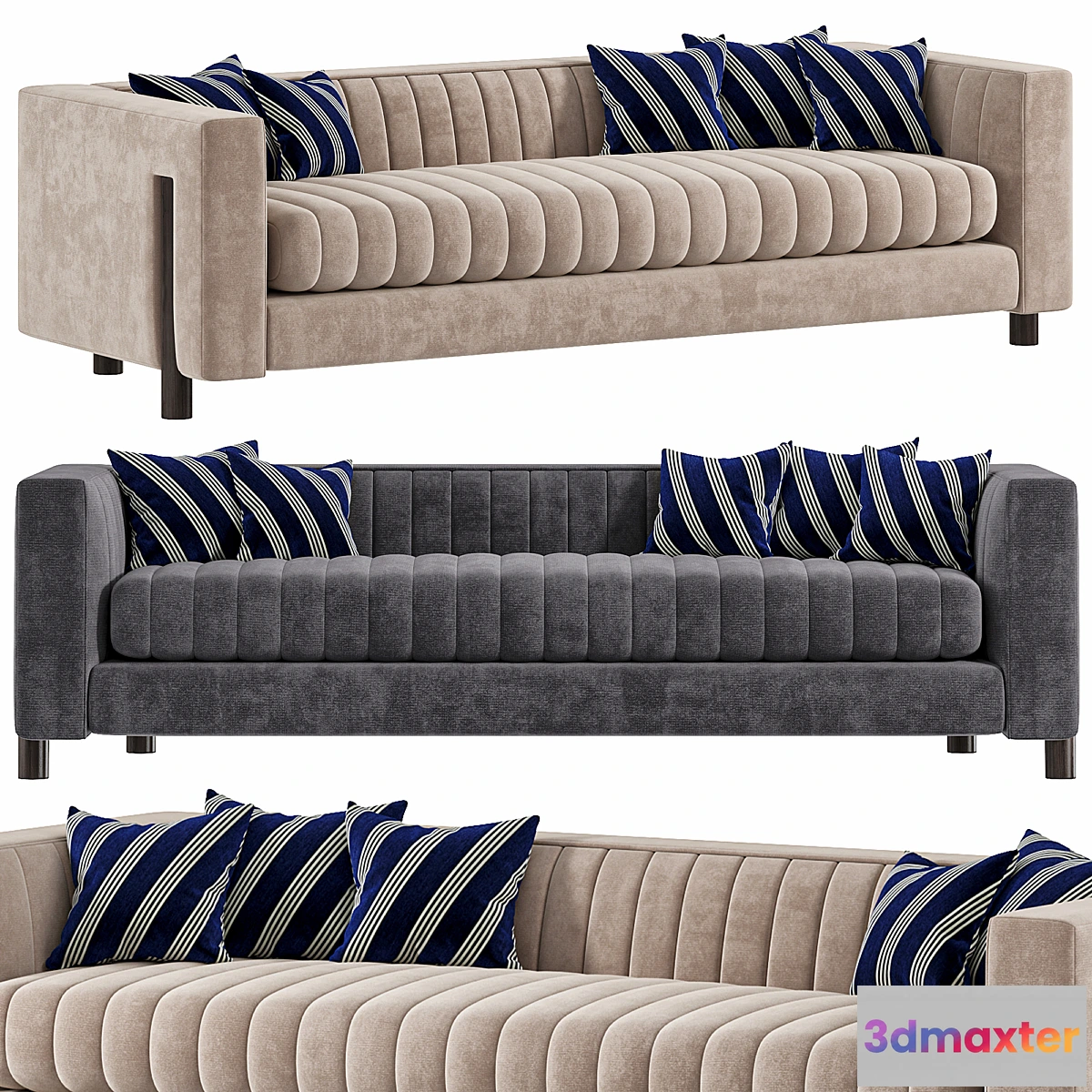 747413 - GRAY SOFA SOUTH HILL HOME COLLECTION - No.2