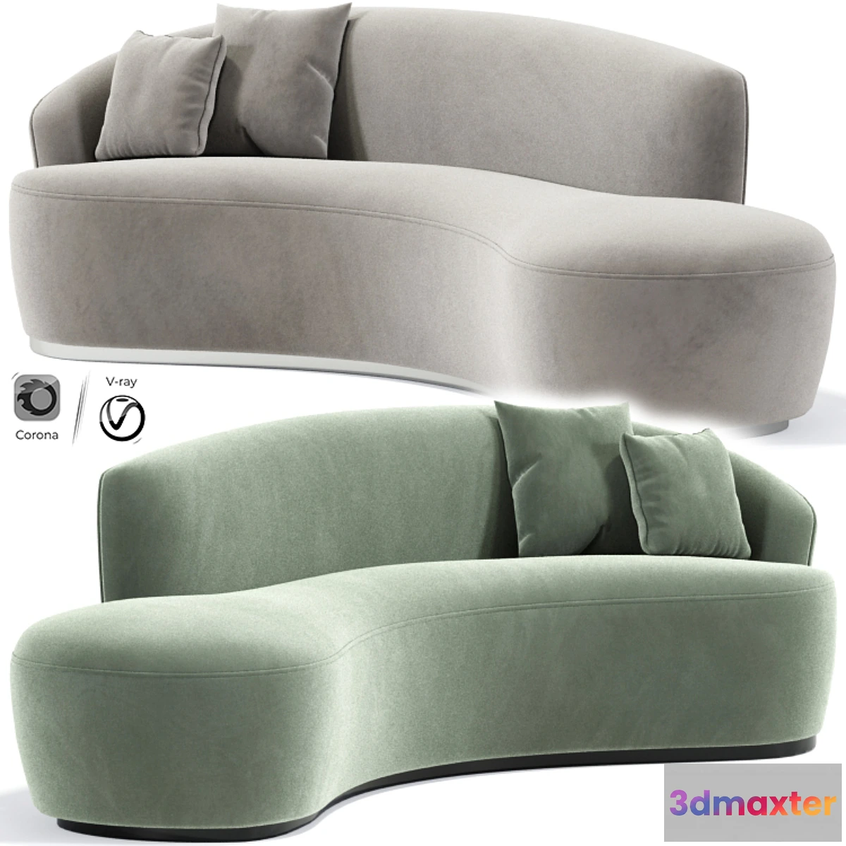 762099 - Italian Inspired Modern Curved Sofa