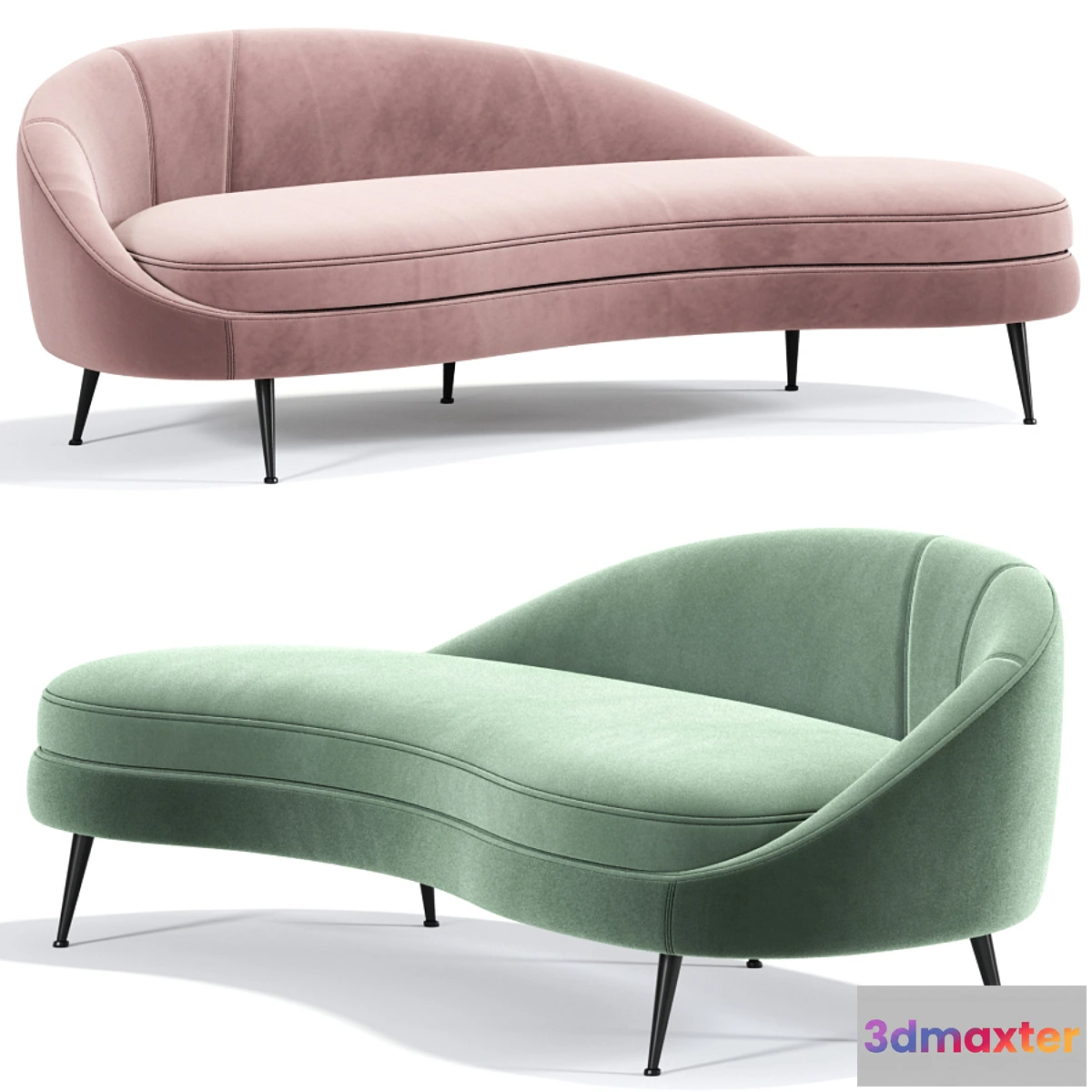 762101 - Porto sand curved sofa