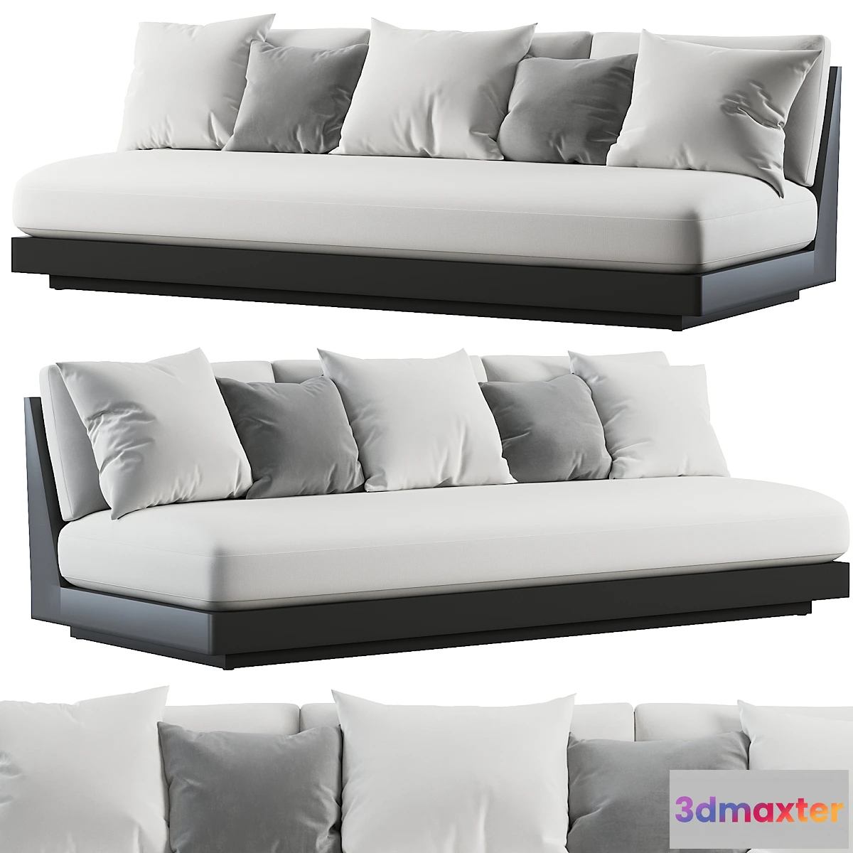 762285 - RH  Maya Aluminum Sofa Collection - Slate - No.2