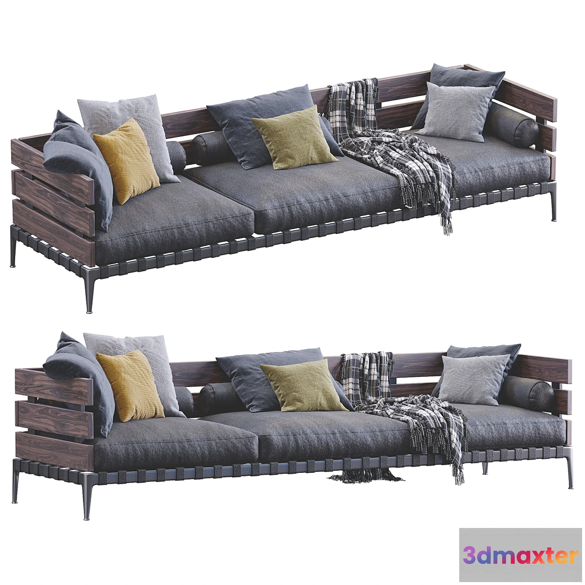 762319 - Leather Sofa Ansel By Flexform - No.3