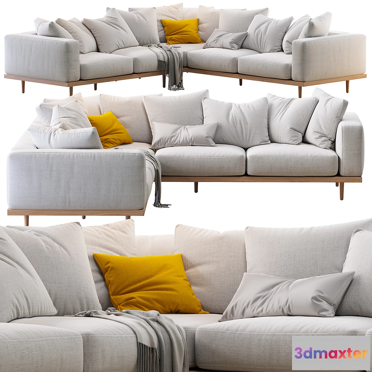 762517 - Newport 3-Piece L-Shaped Sectional