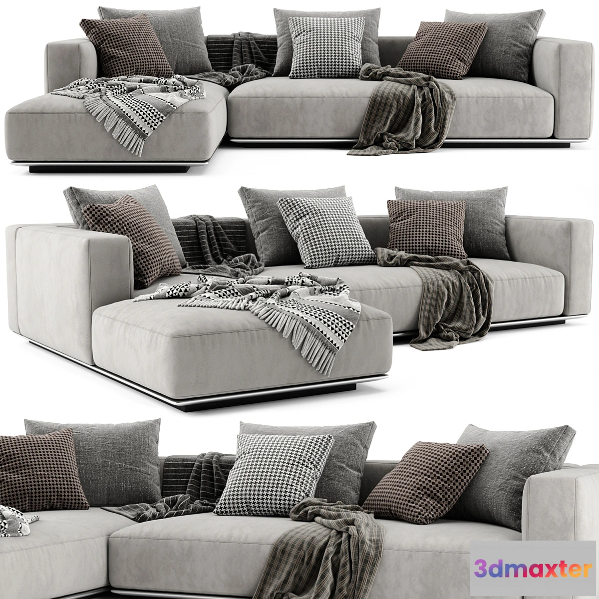 762911 - Flexform Grandemare Chaise Longue Sofa - No.3