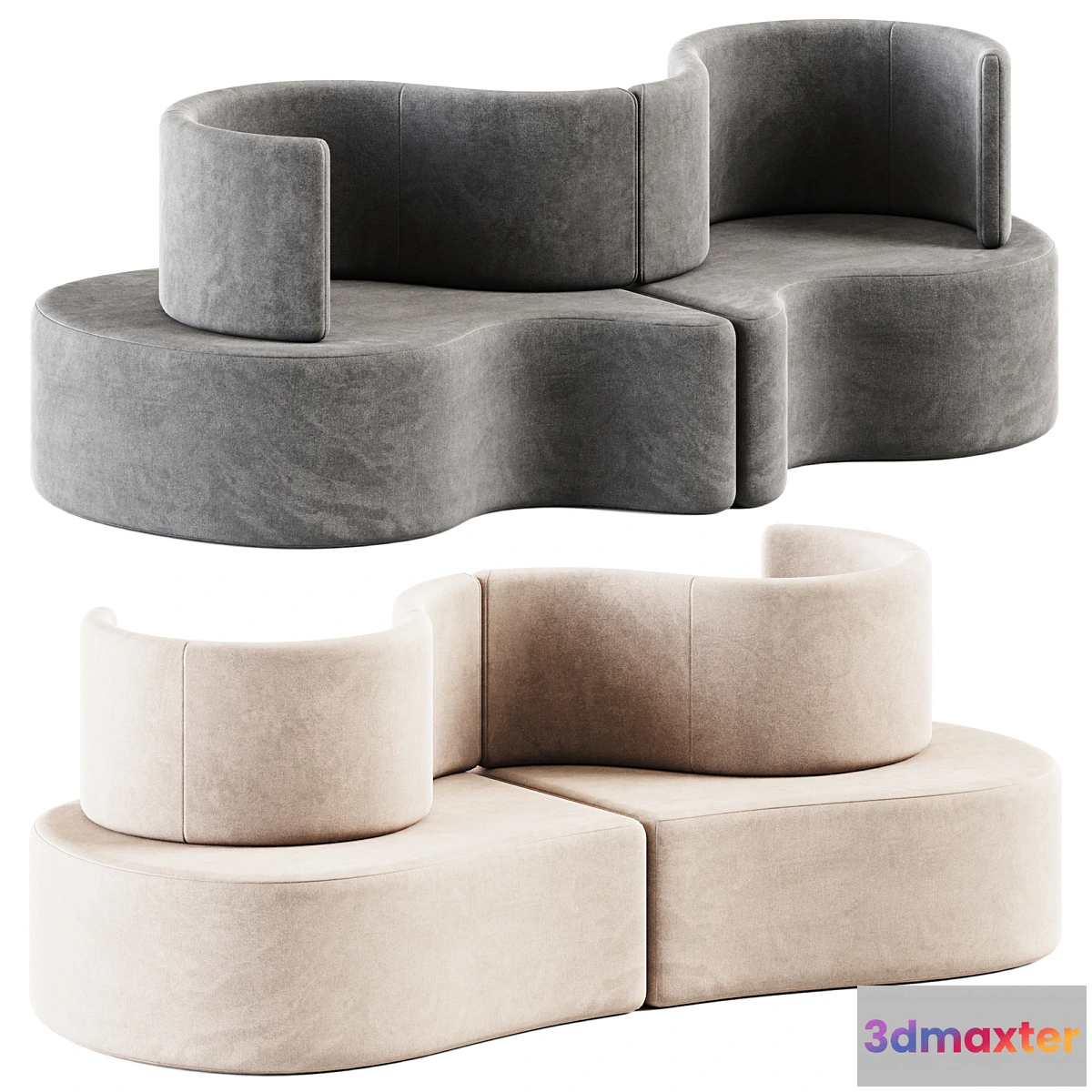 762951 - Cloverleaf Sofa by Verpan _ Curved sofa - No.2