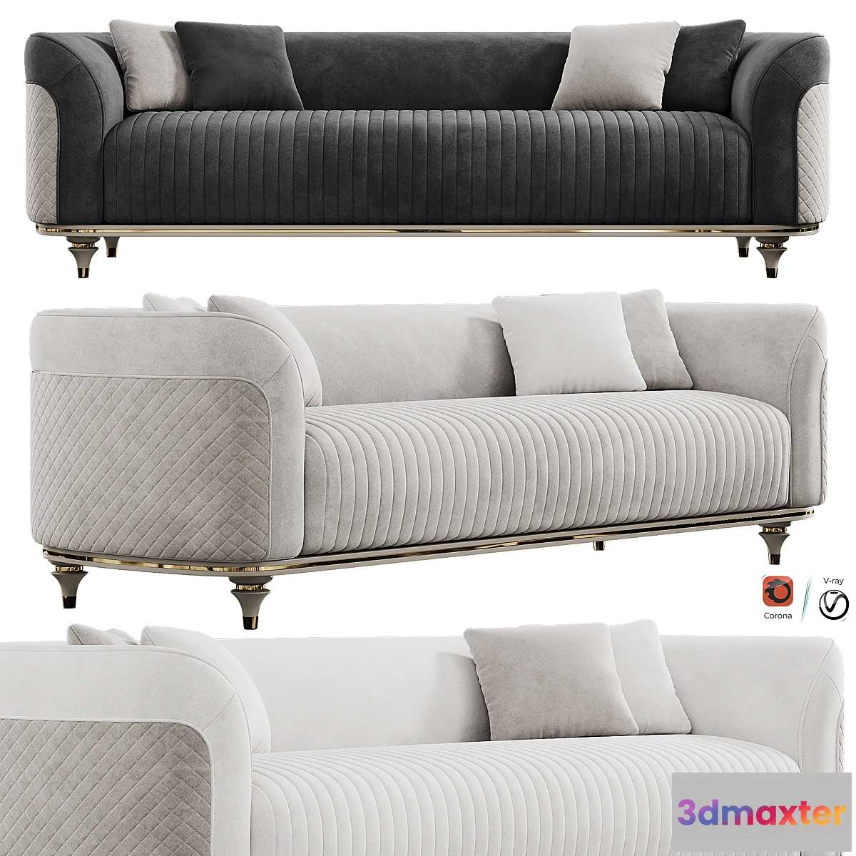 763787 - Arya Gold Sofa - No.2