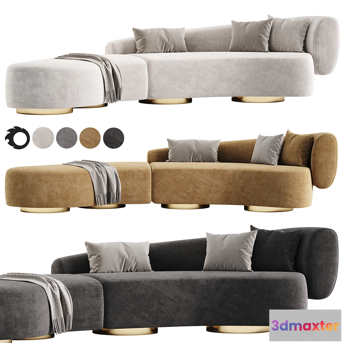 763849 - Repose Chaise Sofa By Okha