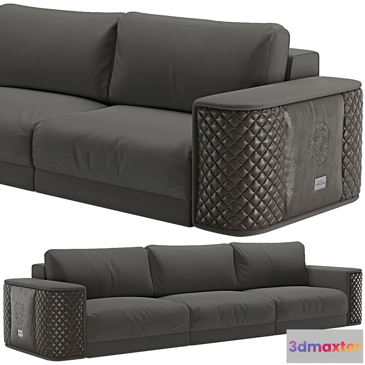 782720 - Alexandra Collection Master Sofa Fabric & Leather