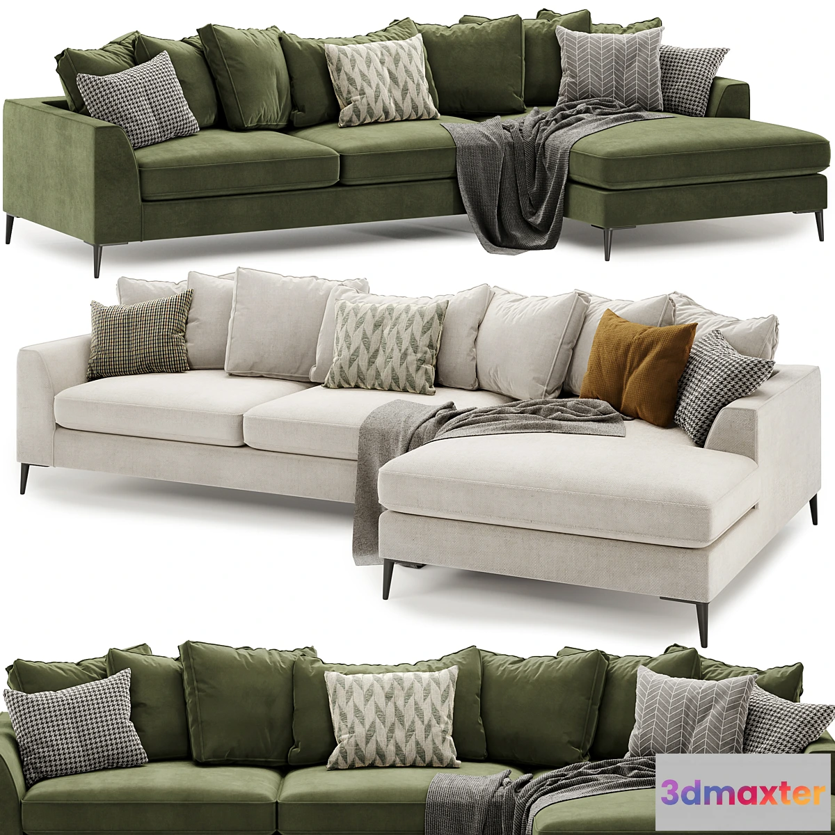 782972 - Meridian large chaise sofa