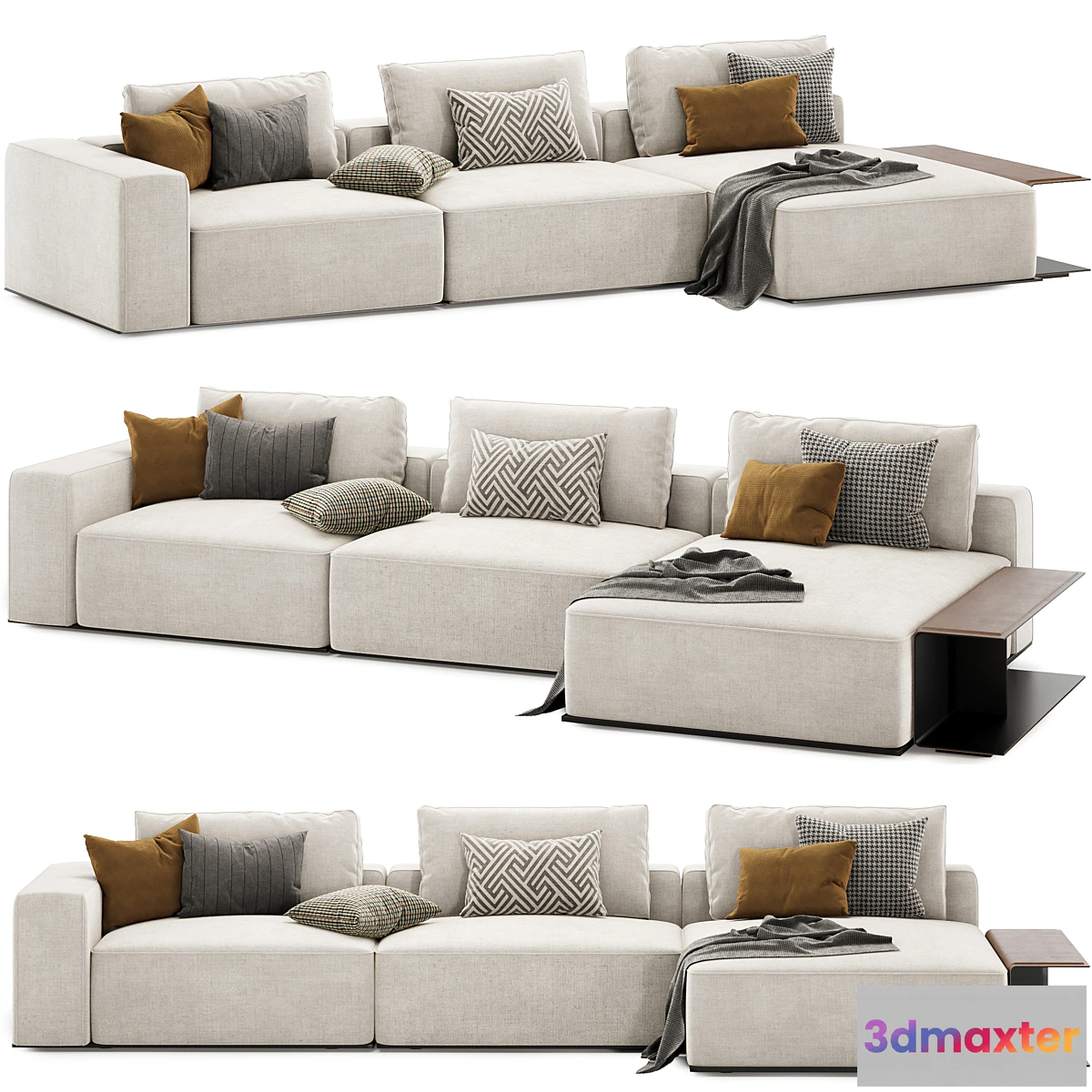 783024 - westside modular sofa with side table by poliform - No.2