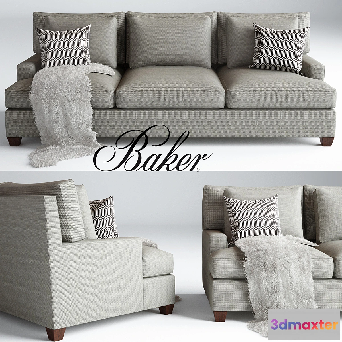 789566 - Baker Loose Back Sofa Barbara Barry No. 830-86 - No.2