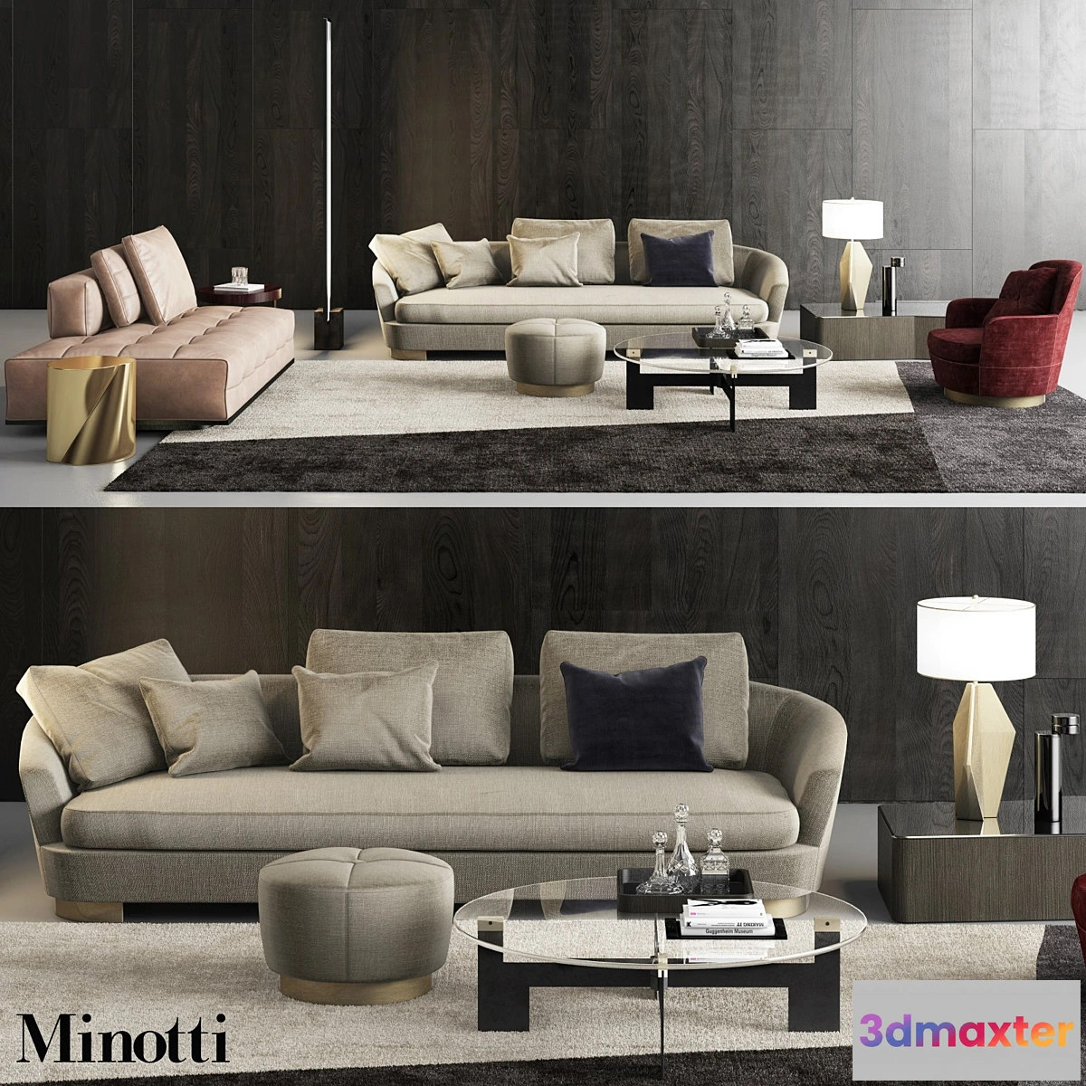 790108 - Minotti Grand Jacques Sofa Set - No.3
