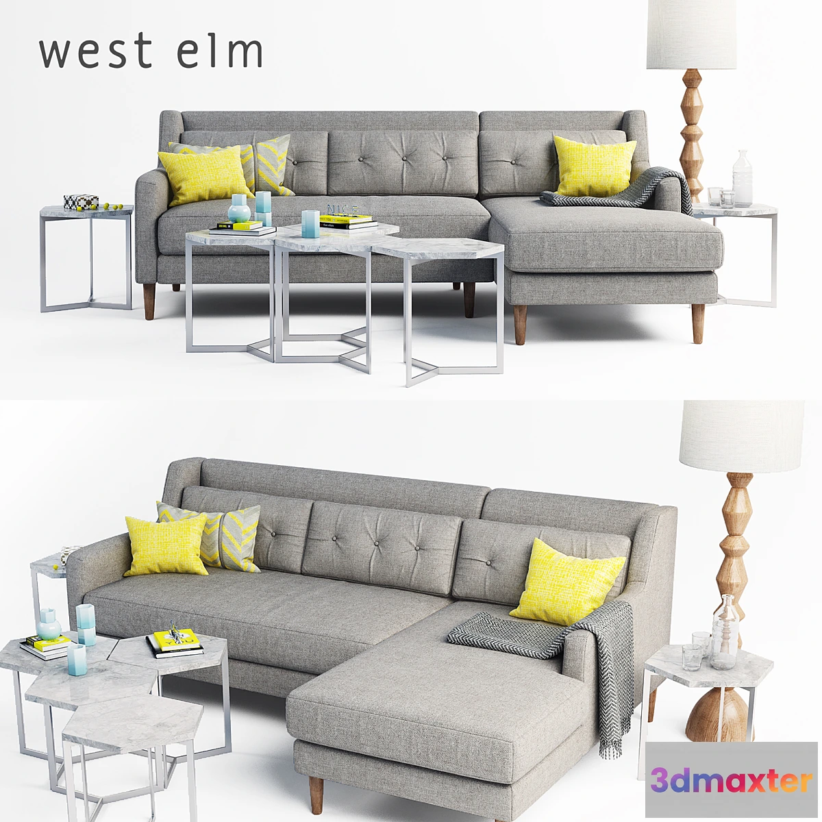 790310 - west elm Crosby Sectional sofa set - No.2