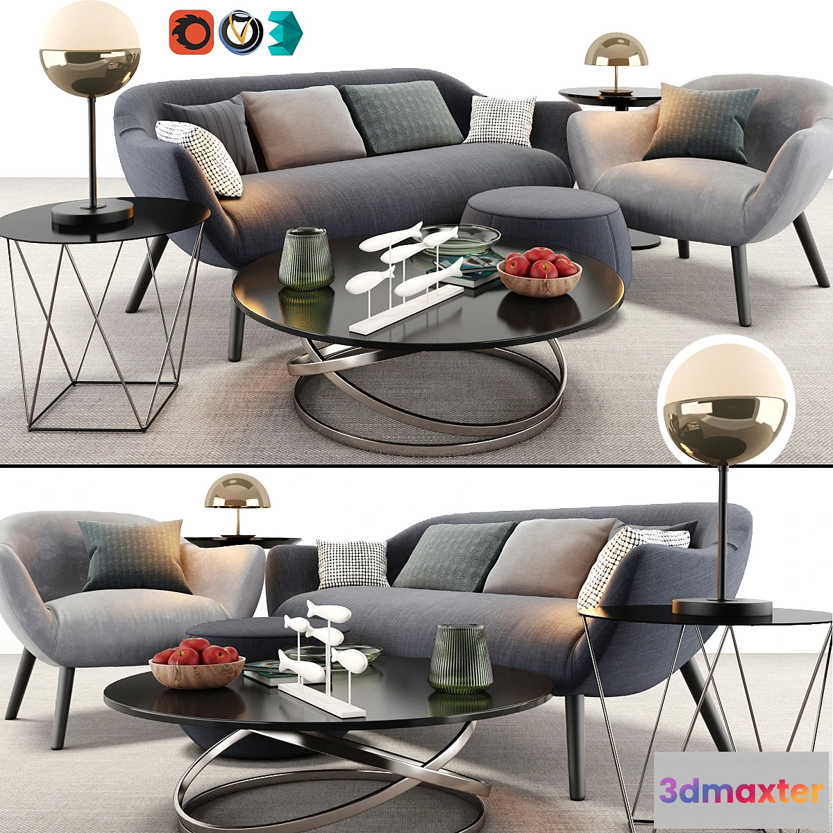 818286 - Poliform Mad Sofa Chair Set