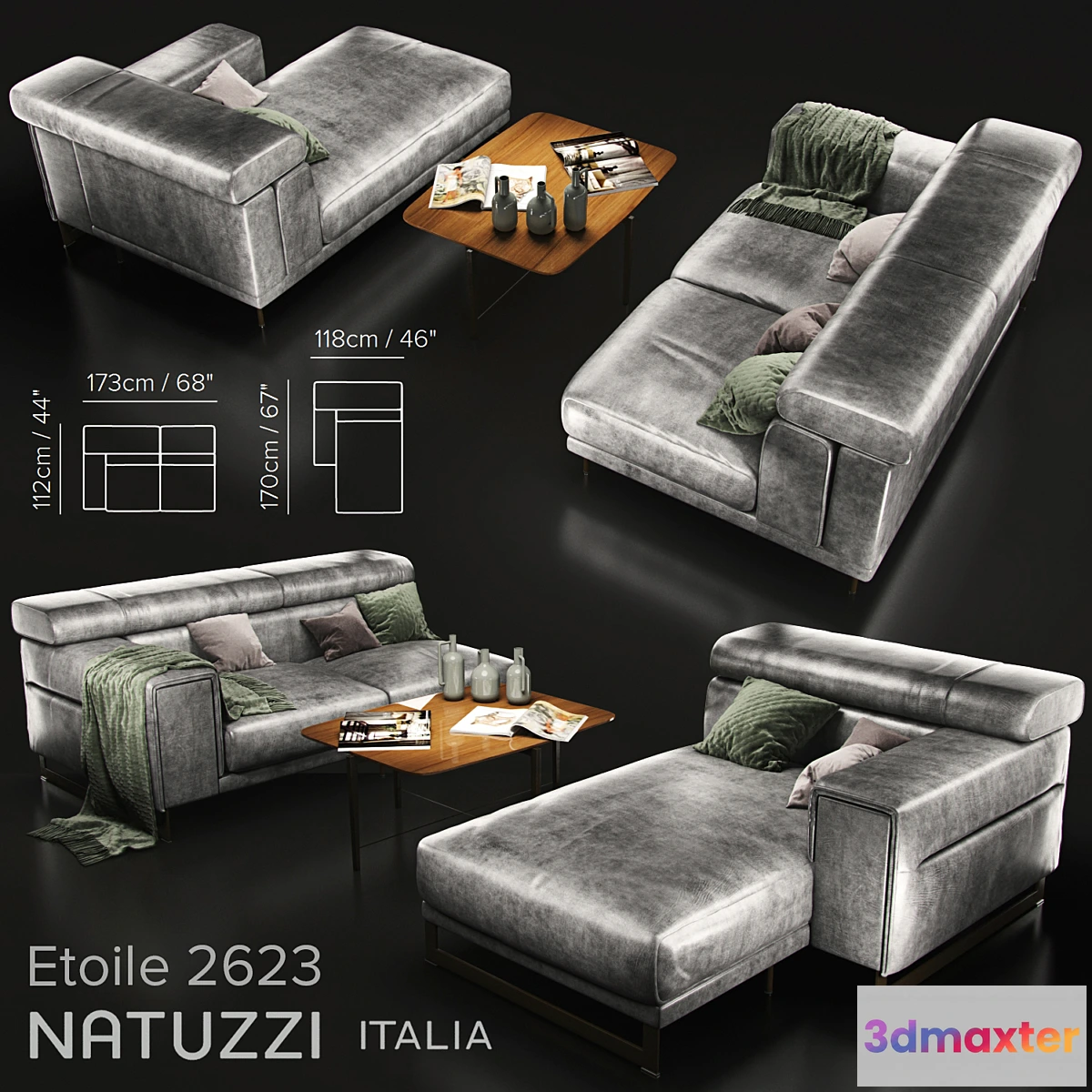 818314 - Sofa Natuzzi Etoile 2623
