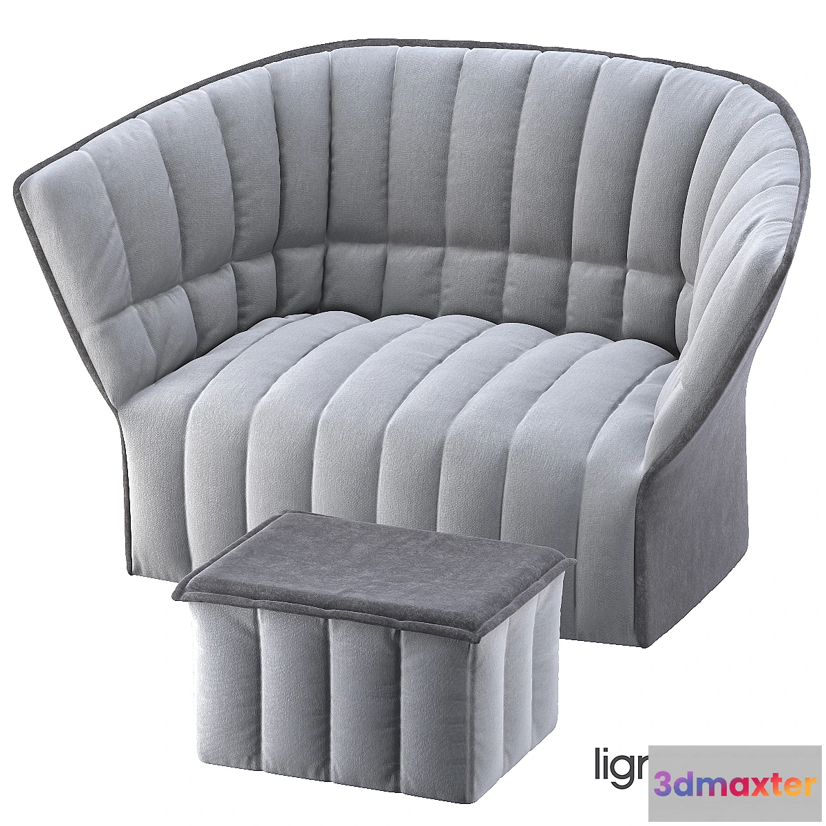 818674 - Ligne Roset Moel Sofa & Pouf