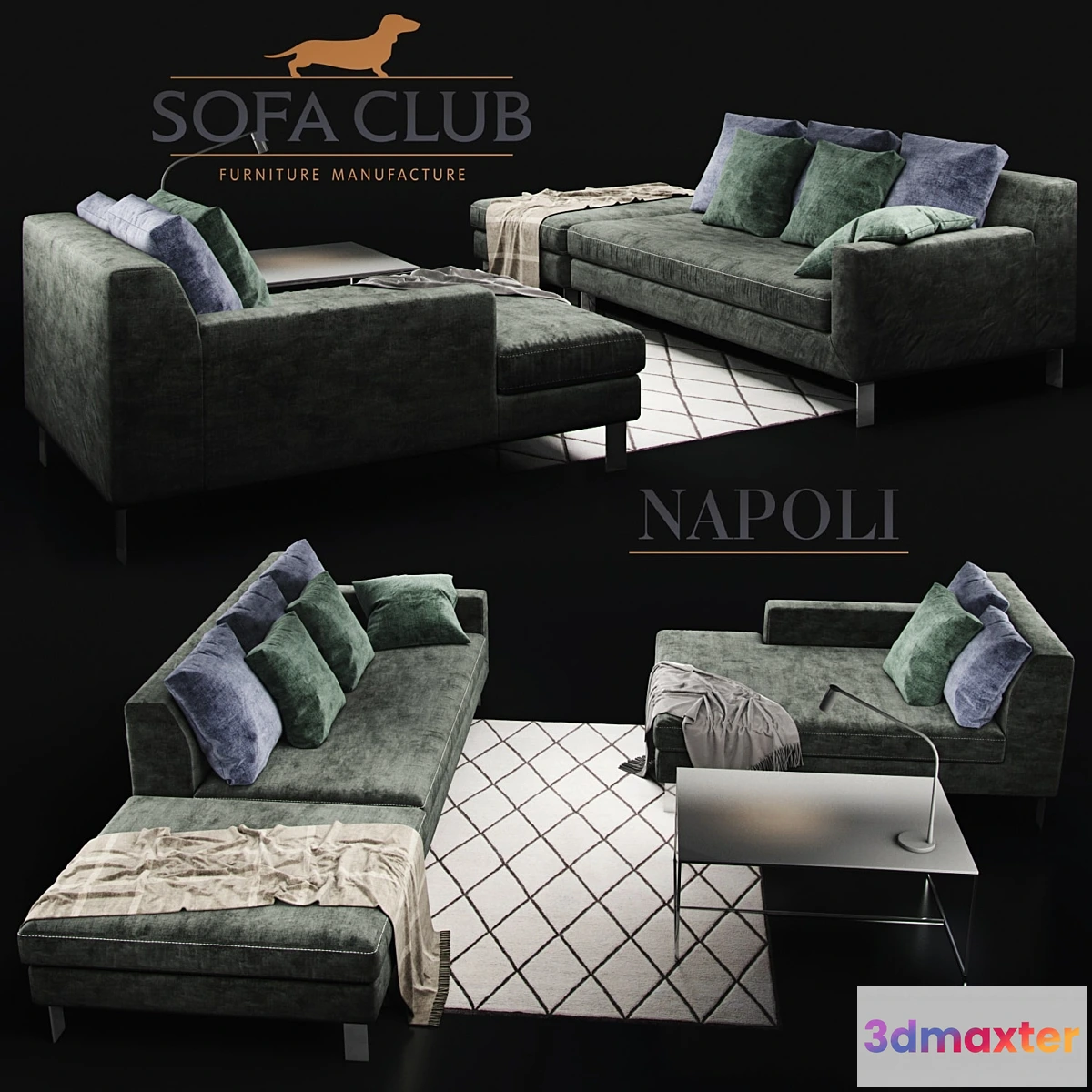 821848 - Sofa Cristal Sofa Club Green