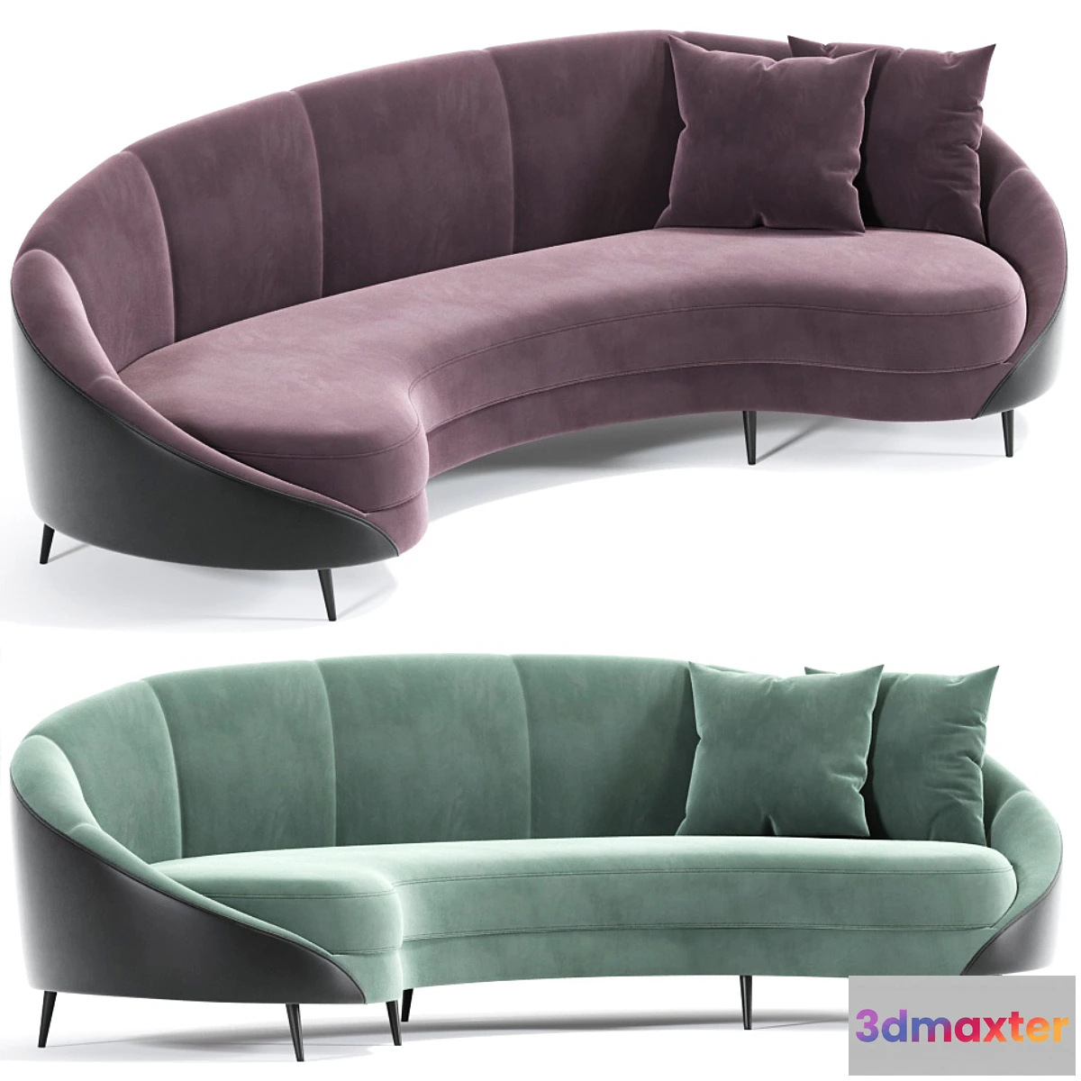 836074 - Feet Curved Sofa Beverly - No.3