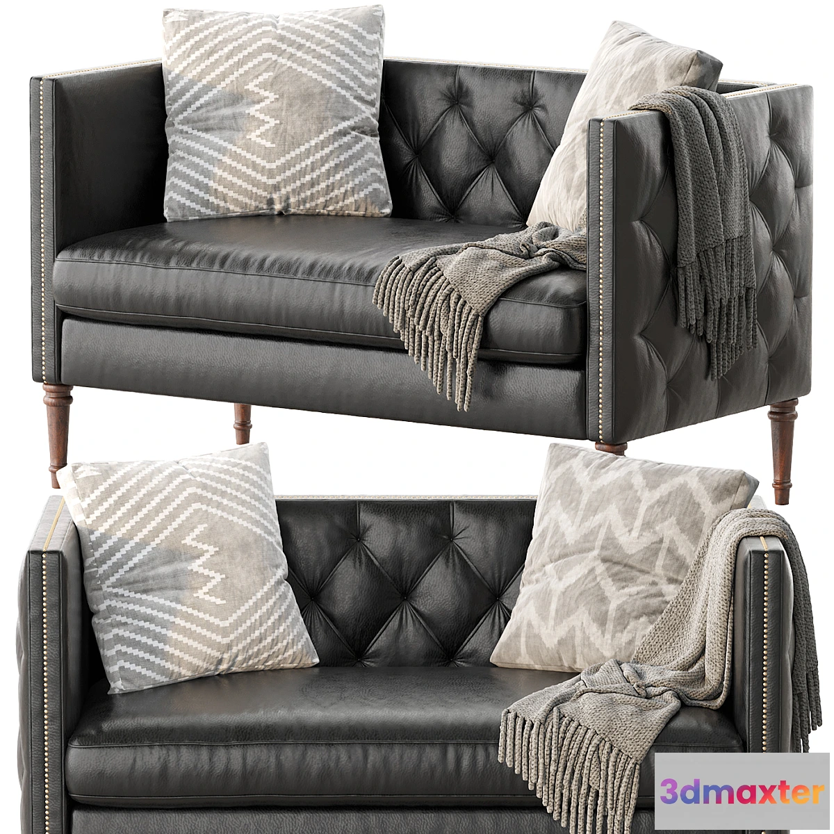 853213 - Vanves Chesterfield Settee - No.3