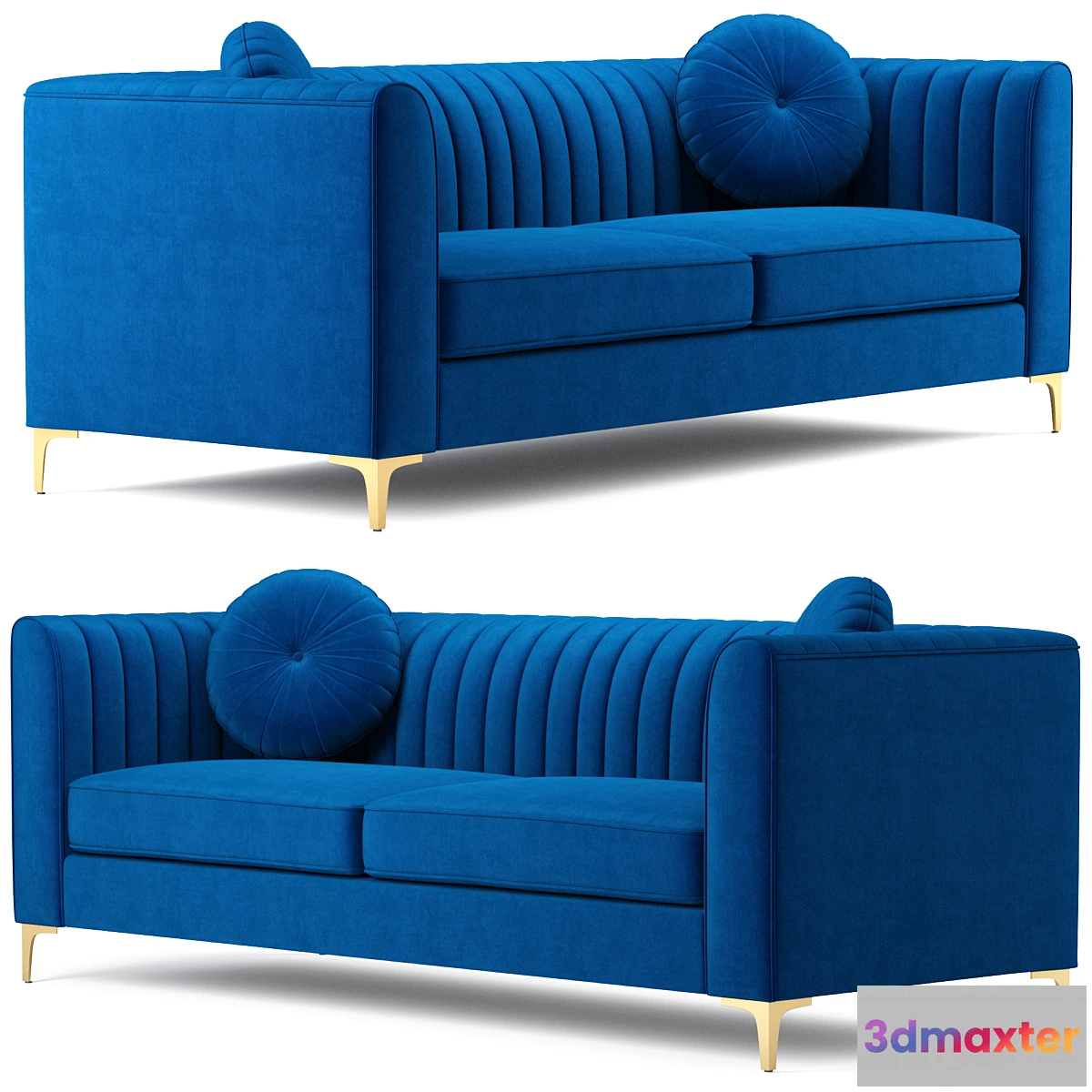 858577 - Isabelle Velvet Sofa Meridian Furniture - No.4