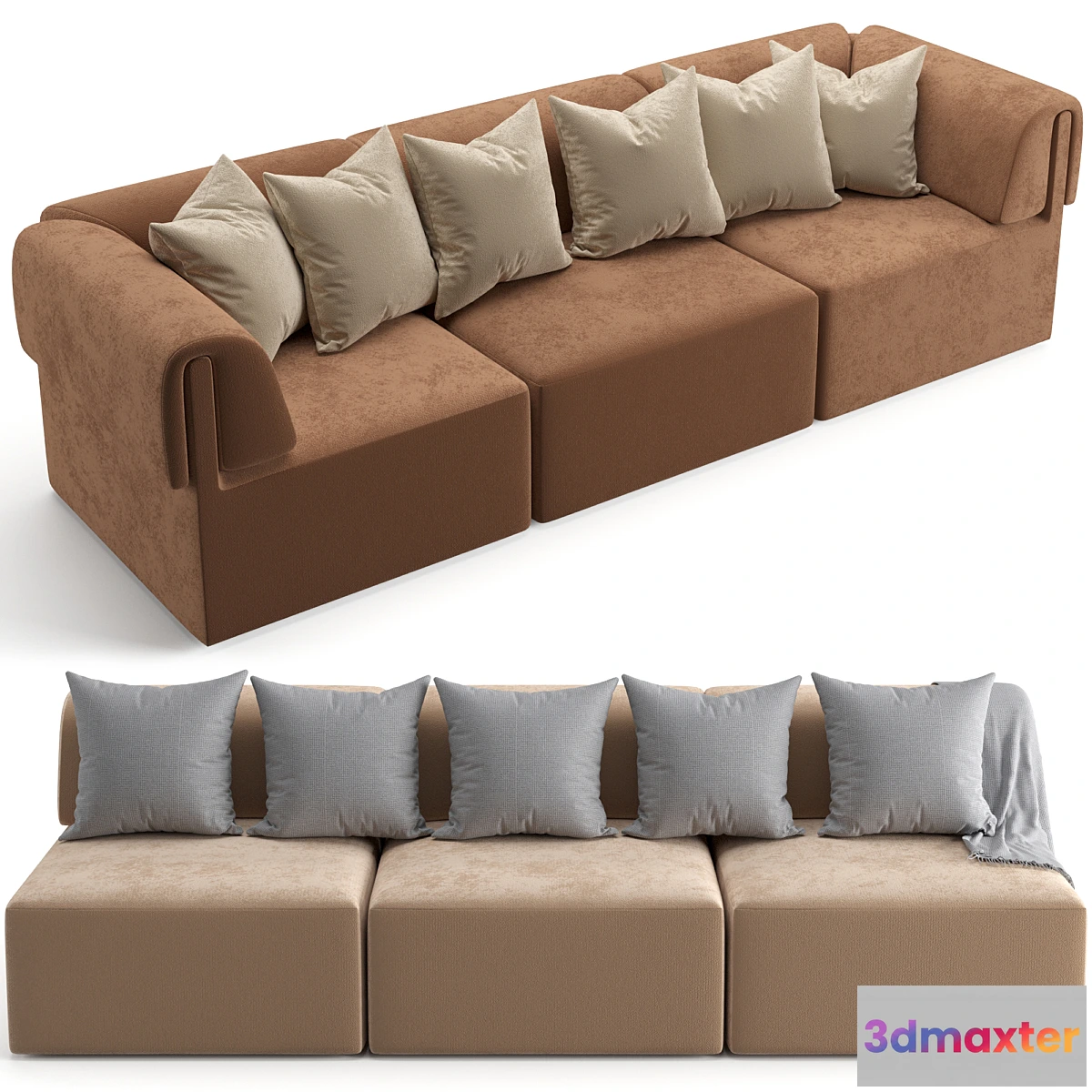 858743 - Gubi Wonder sofa 3 seater with without armrest - No.4