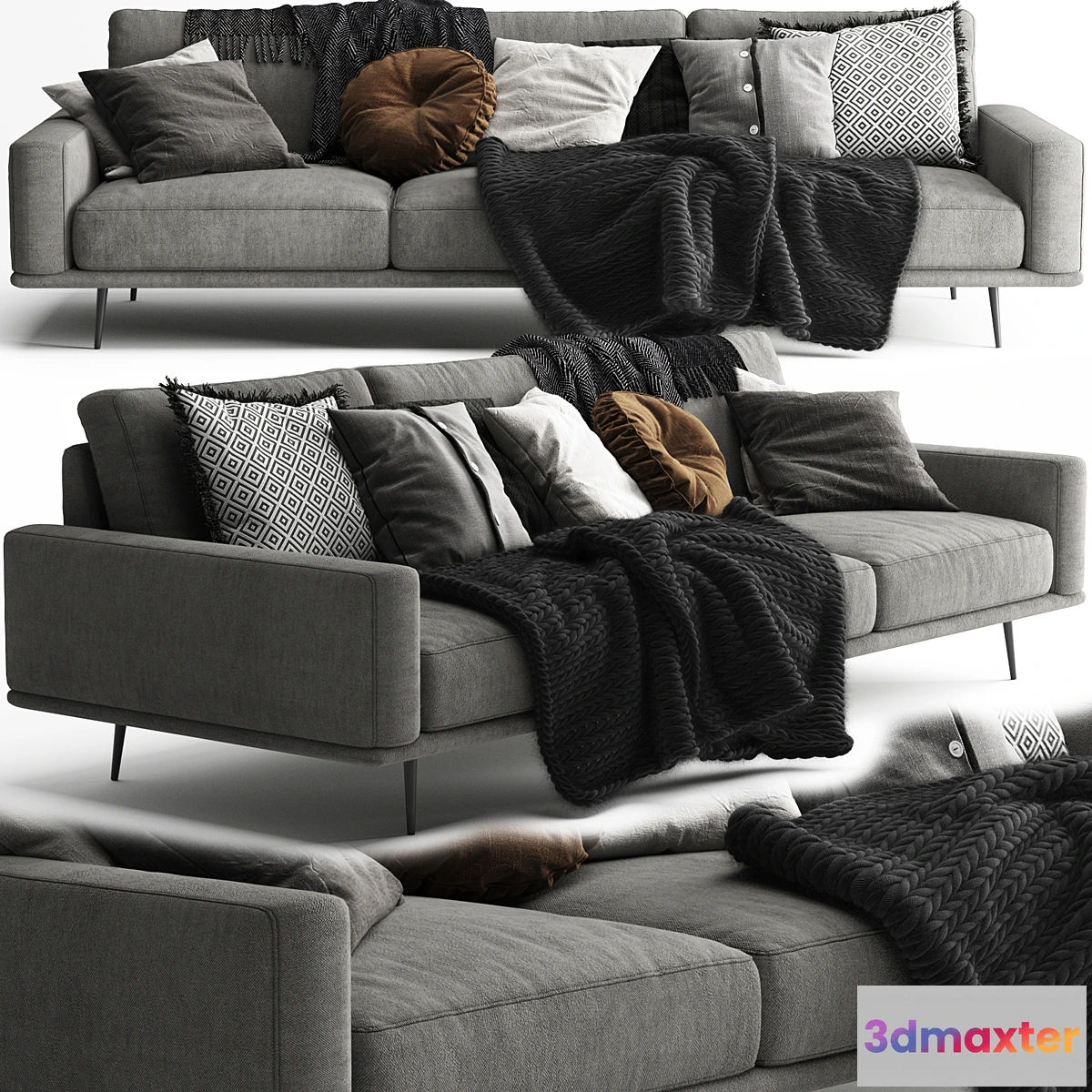 860895 - BoConcept Carlton Sofa 3 Seats - Scandinavian Set - No.4