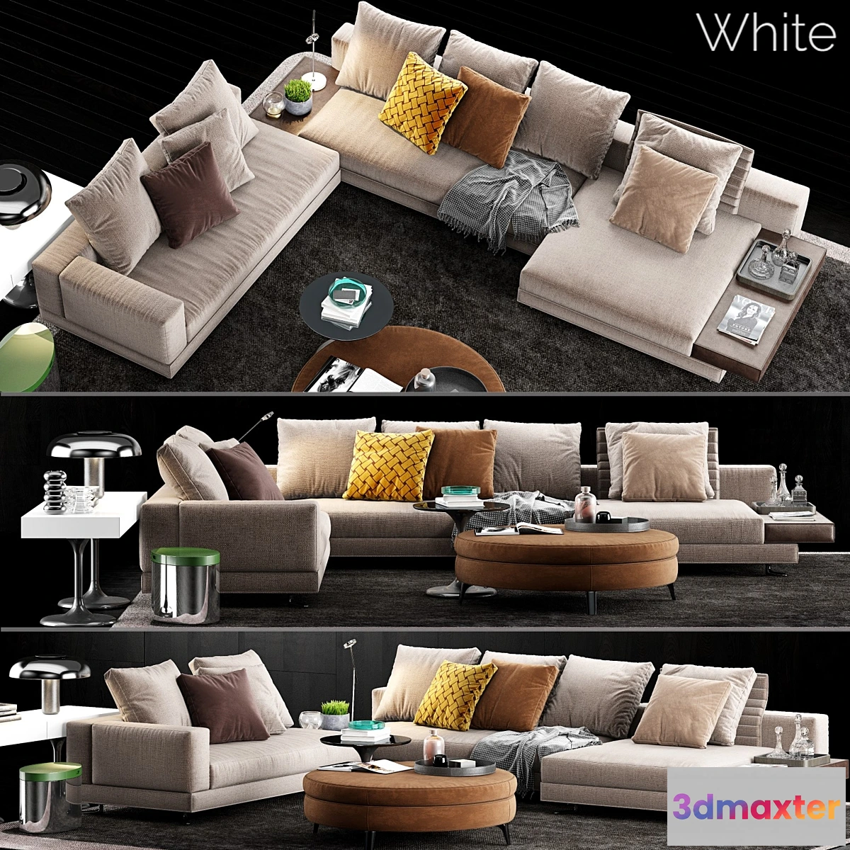 861055 - Minotti White Sofa - No.13