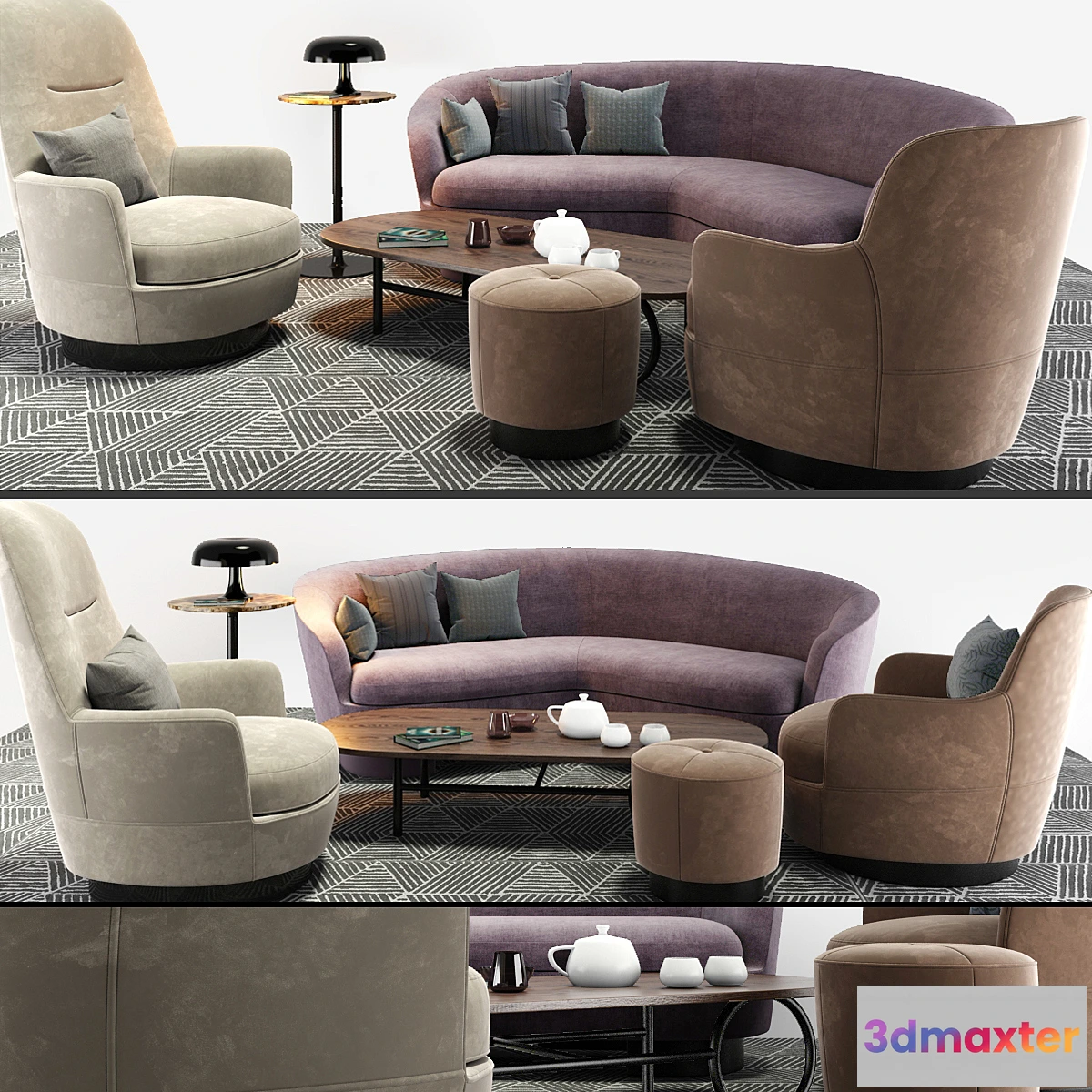 861371 - Minotti Sofa And Arm Chair Set - No.5