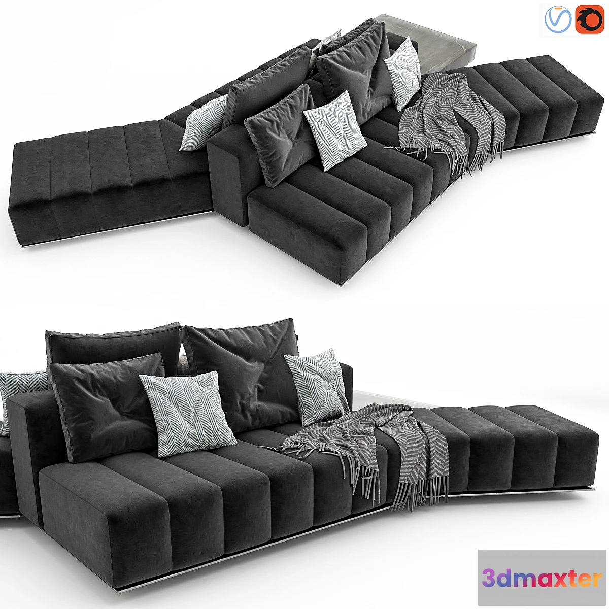 880464 - Minotti Freeman Lounge Arrangement 01 - No.4