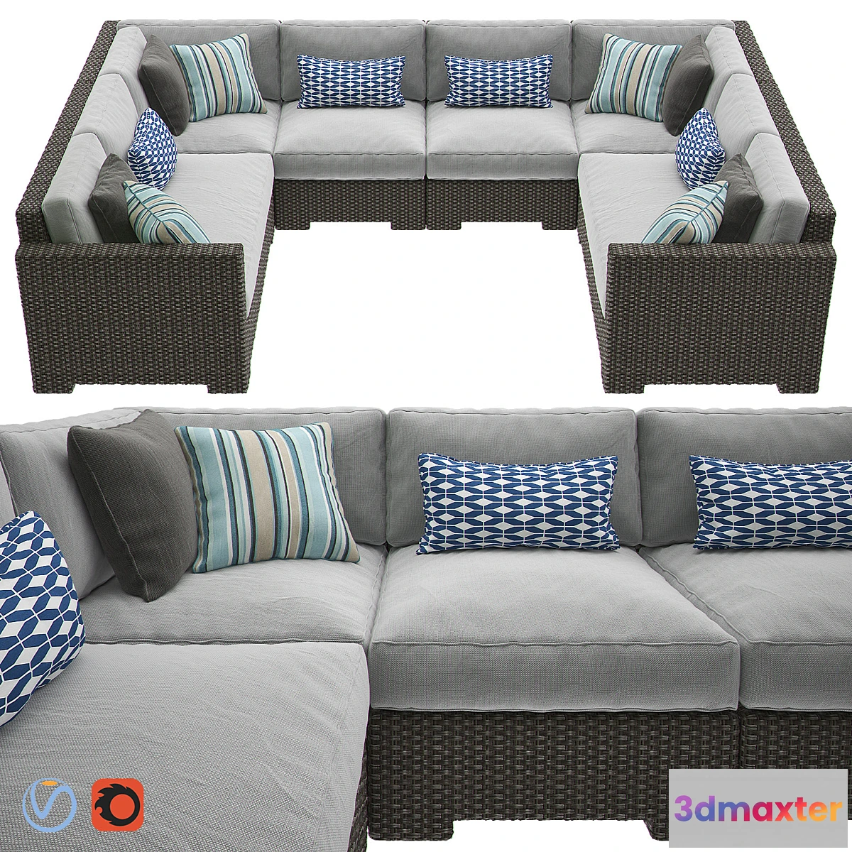 880964 - VENTURA Umber 6-Piece Loveseat - No.5