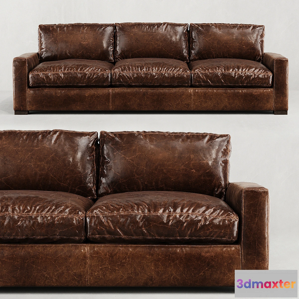 894846 - RH _ MAXWELL LEATHER THREE-SEAT-CUSHION SOFA - No.2