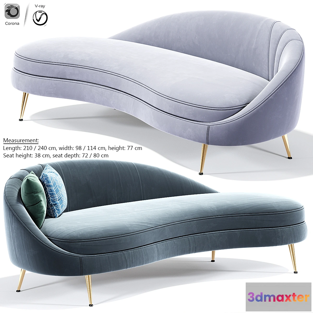 895570 - Porto Sand Curve Sofa - No.2