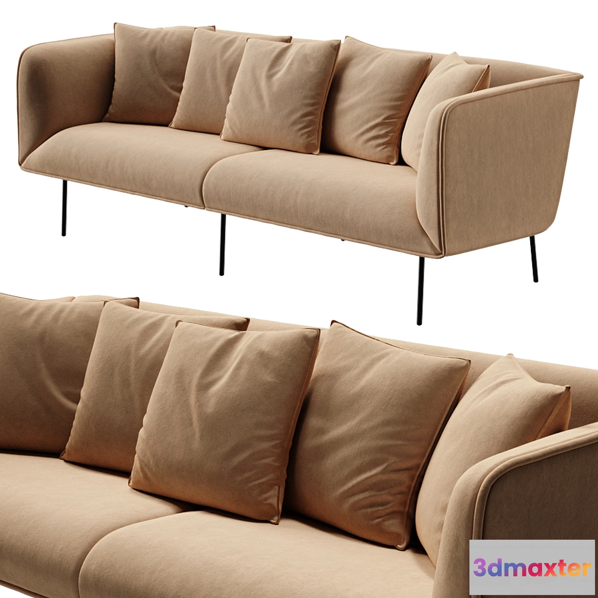 895576 - Bludot Dandy Velvet Sofa - No.2