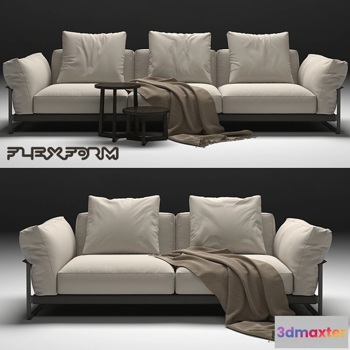 896438 - 2 Sofas FLEXFORM ZENO LIGHT