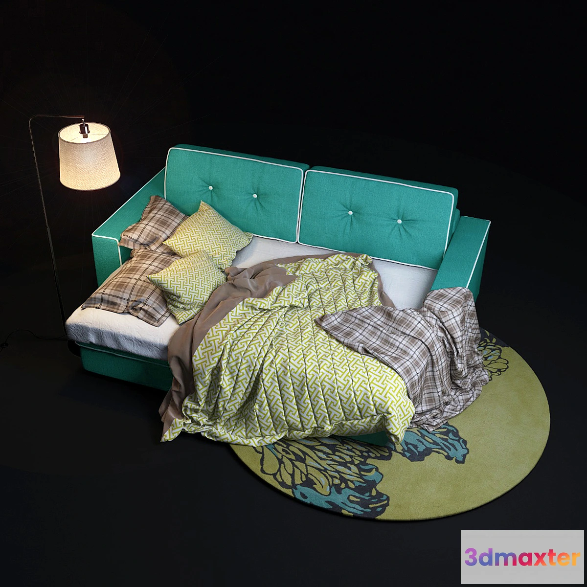 900676 - Silvio Trehmestny sofa in a clamshell form. - No.5