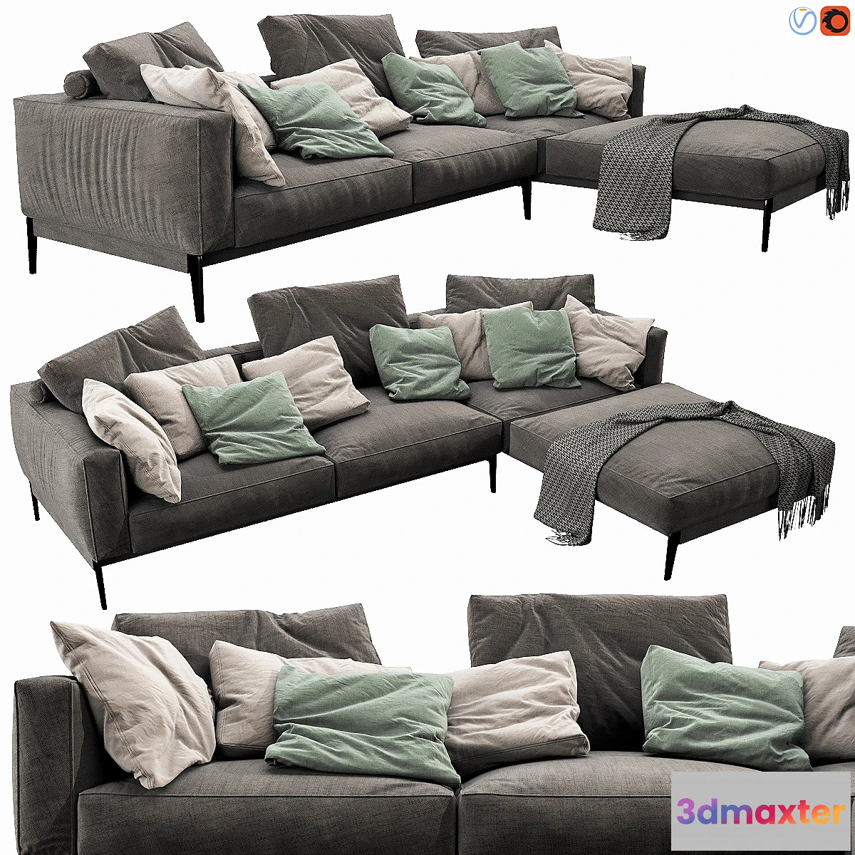 903436 - Flexform Romeo Chaise Lounge - No.5